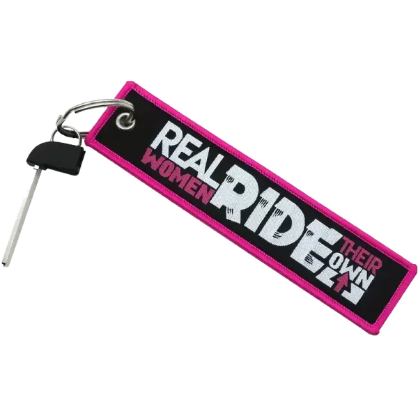 N&oslash;kkelring Real Woman Ride their own, Rosa/Svart/Hvit feminin