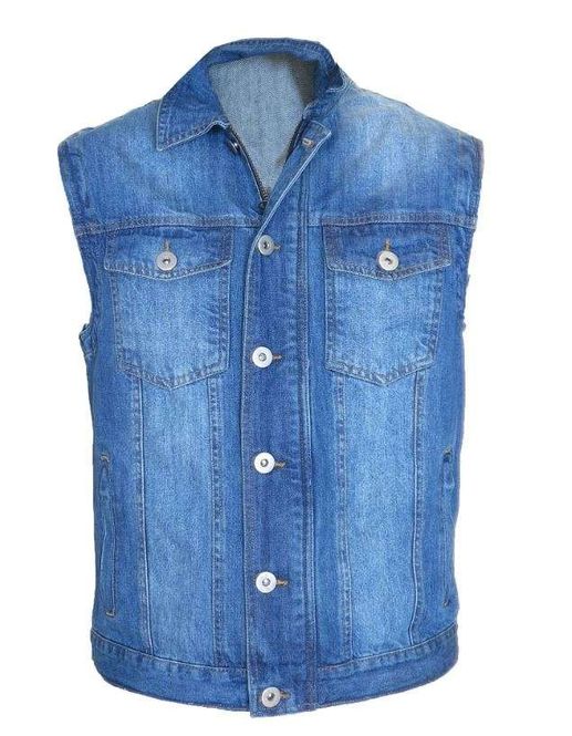 Hovedbilde Bullfighter Denim Biker Vest Blå