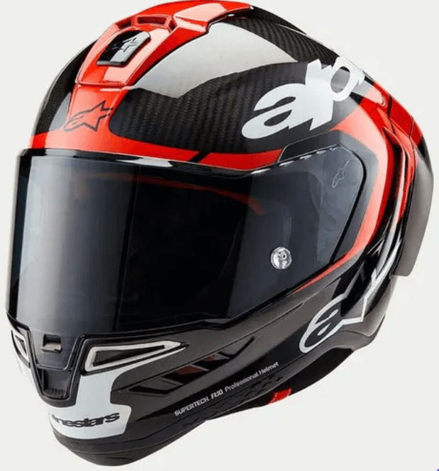 Hovedbilde Alpinestars Hjelm Supertech R10 Element Svart/Carb/Fluo Rød/