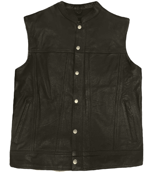 Hovedbilde Bullfighter Buffalo Skinnvest Svart med knapper
