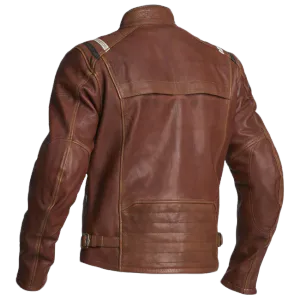 Hovedbilde Halvarssons Skalltorp MC-skinnjakke Soft-washed i geit, Brun Cognac ...