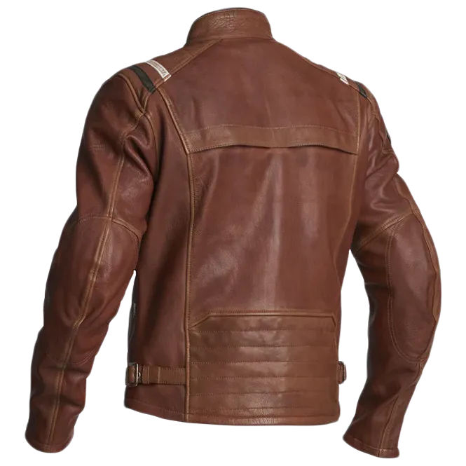 Hovedbilde Halvarssons Skalltorp MC-skinnjakke Soft-washed i geit, Brun Cognac ...