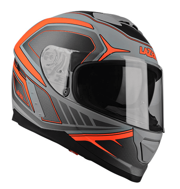 Hovedbilde Lazer RAFALE HEXA (matt Svart / Oransje fluo) helhjelm med solbr