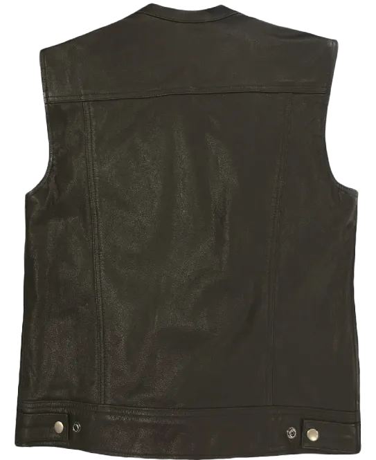 Hovedbilde Bullfighter Buffalo Skinnvest Svart med knapper