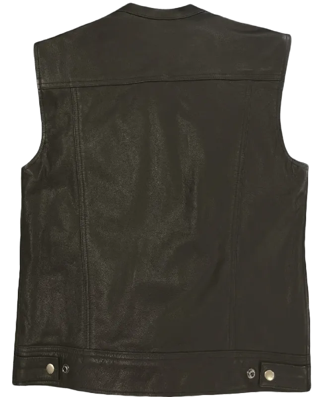 Bullfighter Buffalo Skinnvest Svart med knapper
