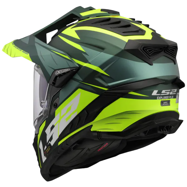 LS2 Endurohjelm MX701 Spire Gul med solbrille og pinlock