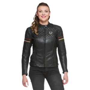 Hovedbilde Sweep Amelia Dame Skinnjakke Svart/R&oslash;d i geiteskinn