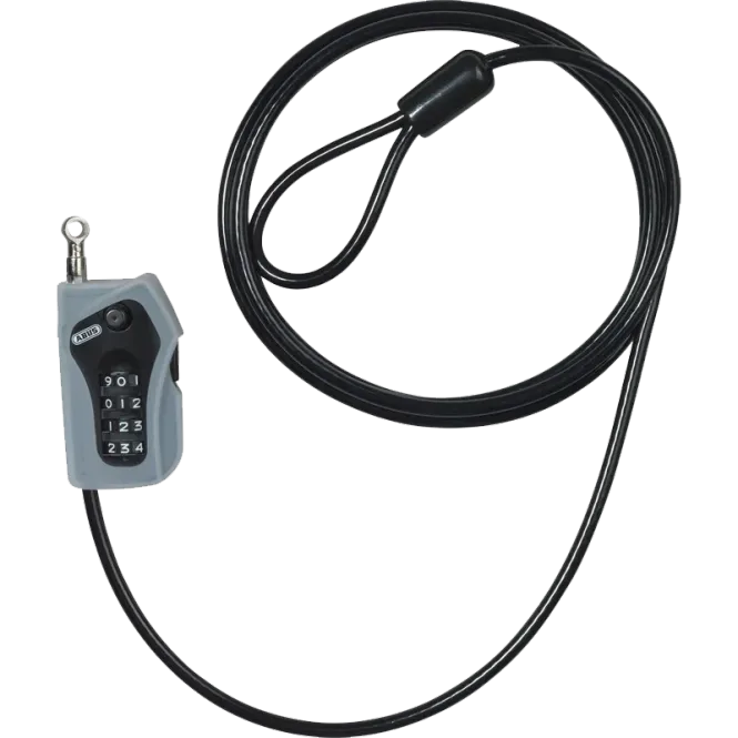 Hovedbilde ABUS Combiloop 205/200cm Svart wirelås 5mm for sikring av hjelm og ...