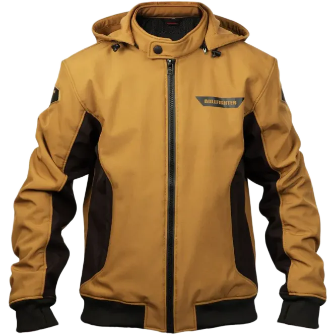 Hovedbilde Bullfighter Ghost Softshell MC-Jakke Khaki Brun med AA-skli, skulder ...