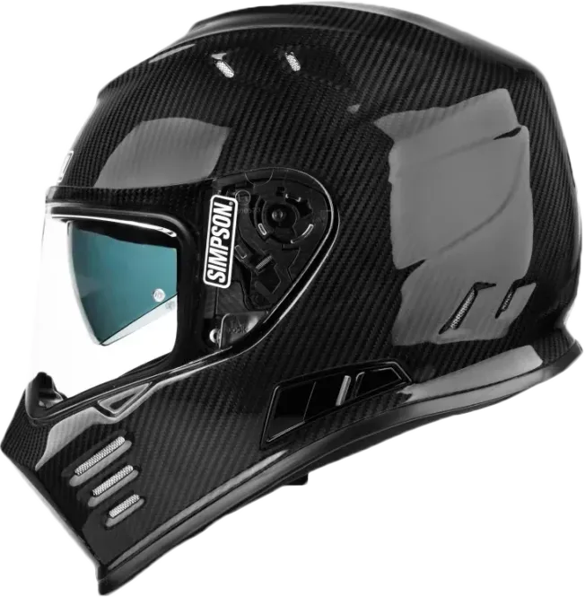 Hovedbilde Simpson MC-Hjelm Venom Carbon MC-hjelm med solbrille