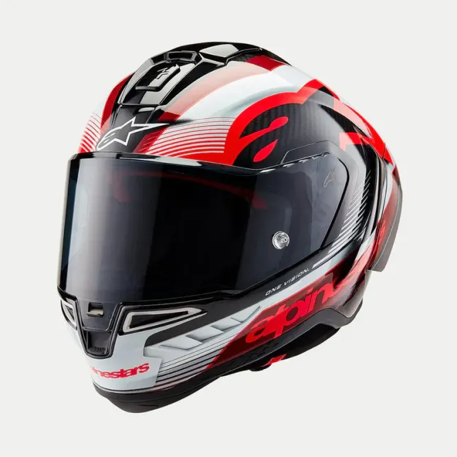 Hovedbilde Alpinestars MC-Hjelm Supertech R10 Team Svart/Carb/Rød/Hvit