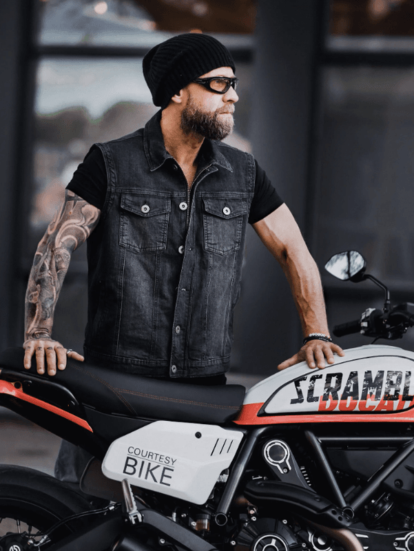 Bullfighter Denim Vest Svart