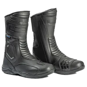 Hovedbilde Lindstrands MC-st&oslash;vel Sport-Touring skinn, svart, bred modell