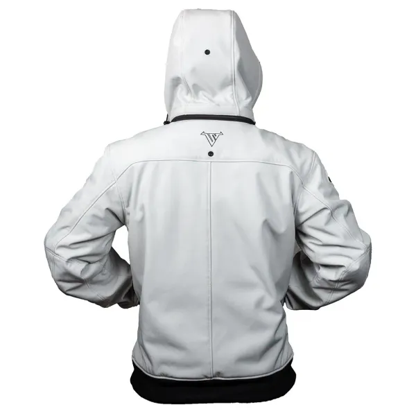 Bullfighter Ghost Softshell MC-Jakke Lys Gr&aring; med AA-skli, skulder og albu -beskyttelse 