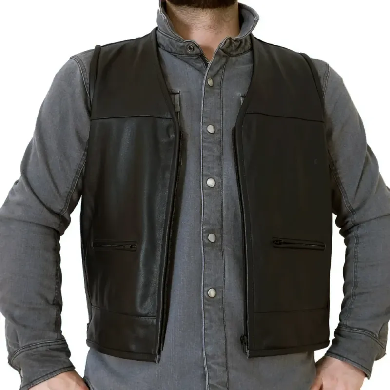 Bullfighter Buffalo Skinnvest V-cut Svart Svart