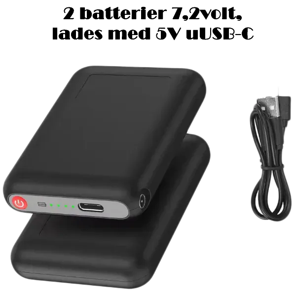 Bullfighter Batterier Til Varmehansker med USB-C, 2stk med ladekabel