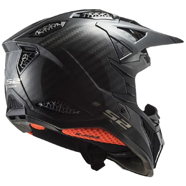 LS2 MX703 MX-hjelm X-FORCE Phantom Carbon Blank/Gloss Carbon MX hjelm, 1150gram