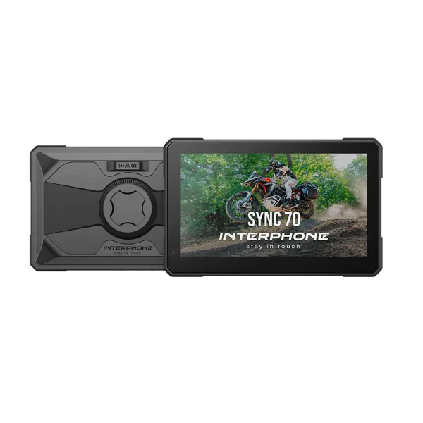 Interphone Sync70 - 2stk Kamera, dekktrykk, GPS og CarPlay  GPS, Skjerm (7") med Wi-Fi