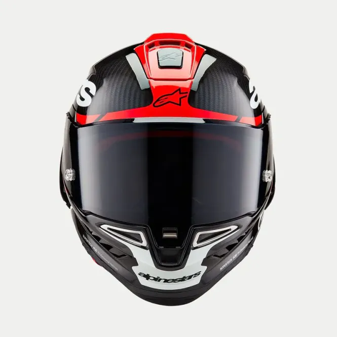Hovedbilde Alpinestars Hjelm Supertech R10 Element Svart/Carb/Fluo Rød/