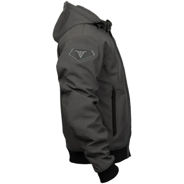 Bullfighter Ghost Softshell MC-Jakke m&oslash;rk Gr&aring; med AA-skli, skulder og albu -beskyttelse 