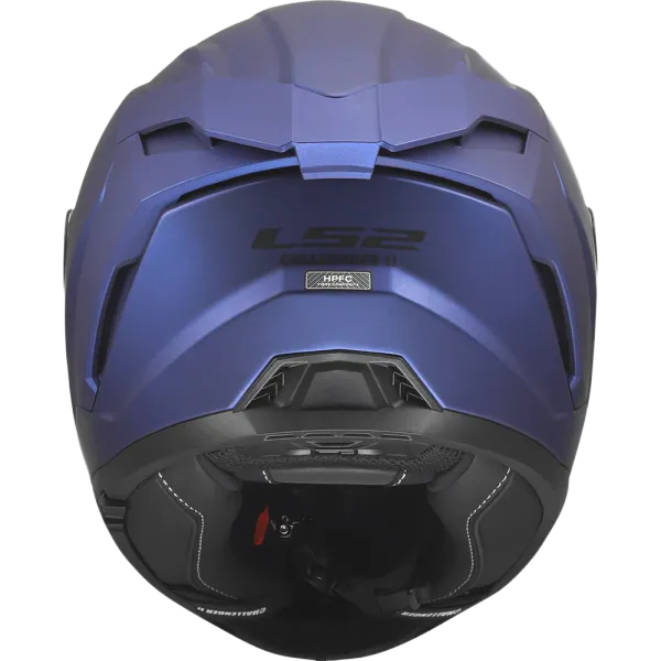 LS2 MC-Hjelm FF817 Challenger II Navy Bl&aring; glassfiberhjelm med solbrille